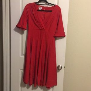 Red Delores Swing Unique Vintage dress